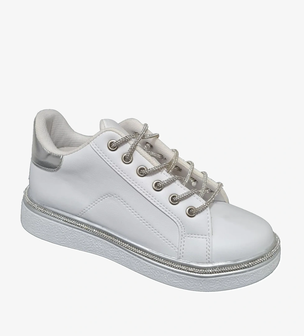 Bağcık Taşlı Kalın Taban Taşlı Sneaker Ayakkabı 702169-z - Görsel 1