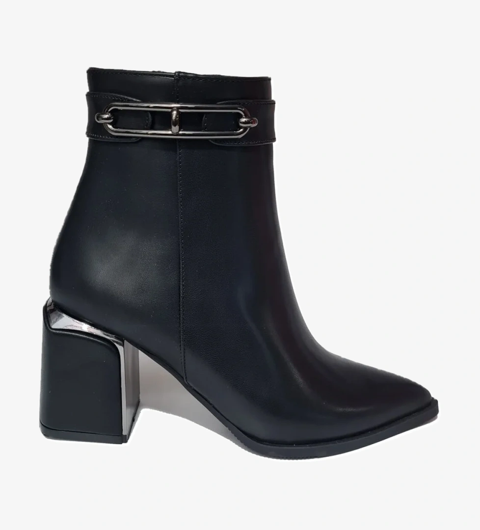 Ventes Kalın Metal Topuklu Demir Aksesuarlı Kadın Bot 573401-z model görseli