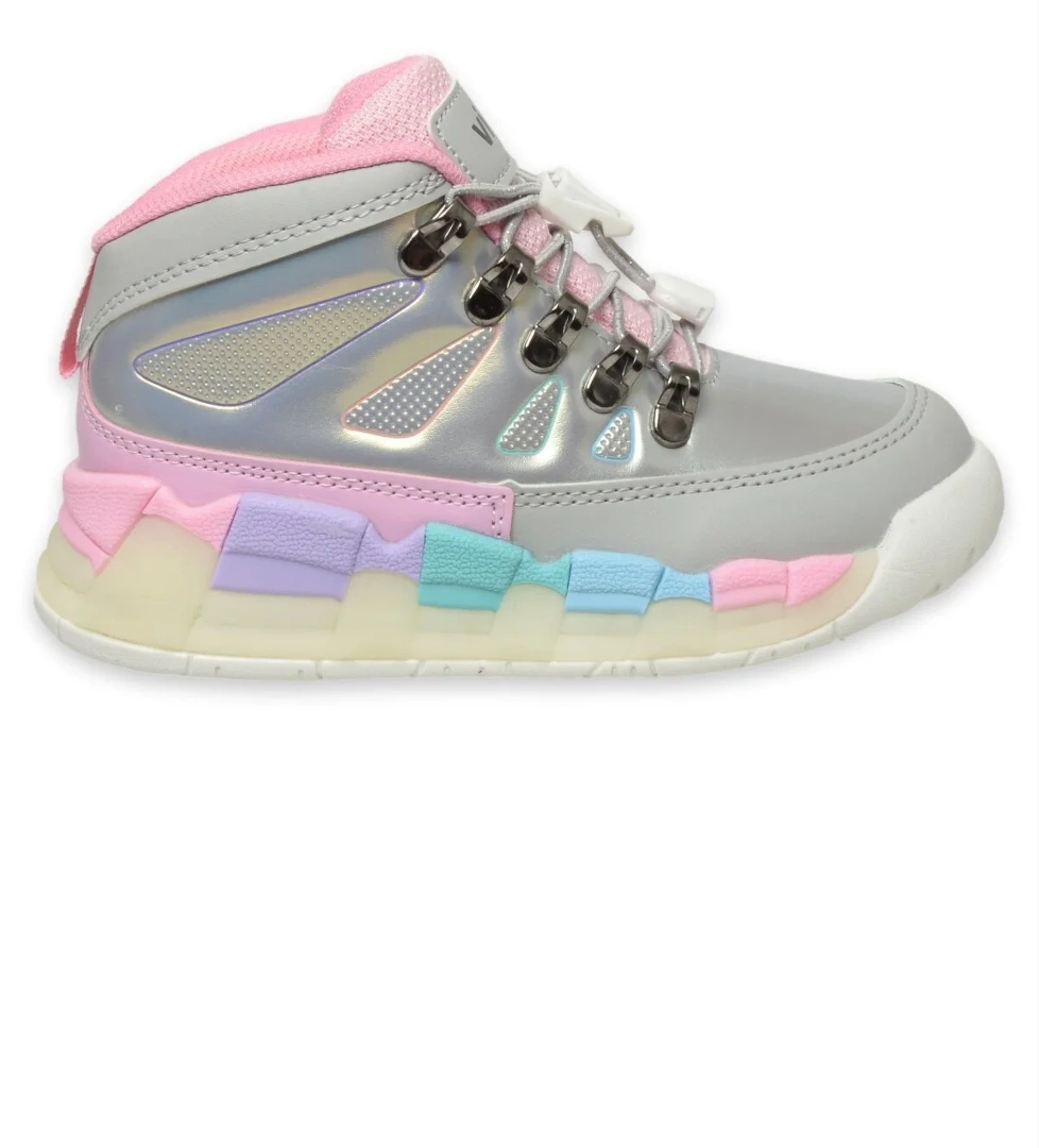 946.F24K417 Ellen Filet Işıklı Phylon Gri Kız Çocuk Bot