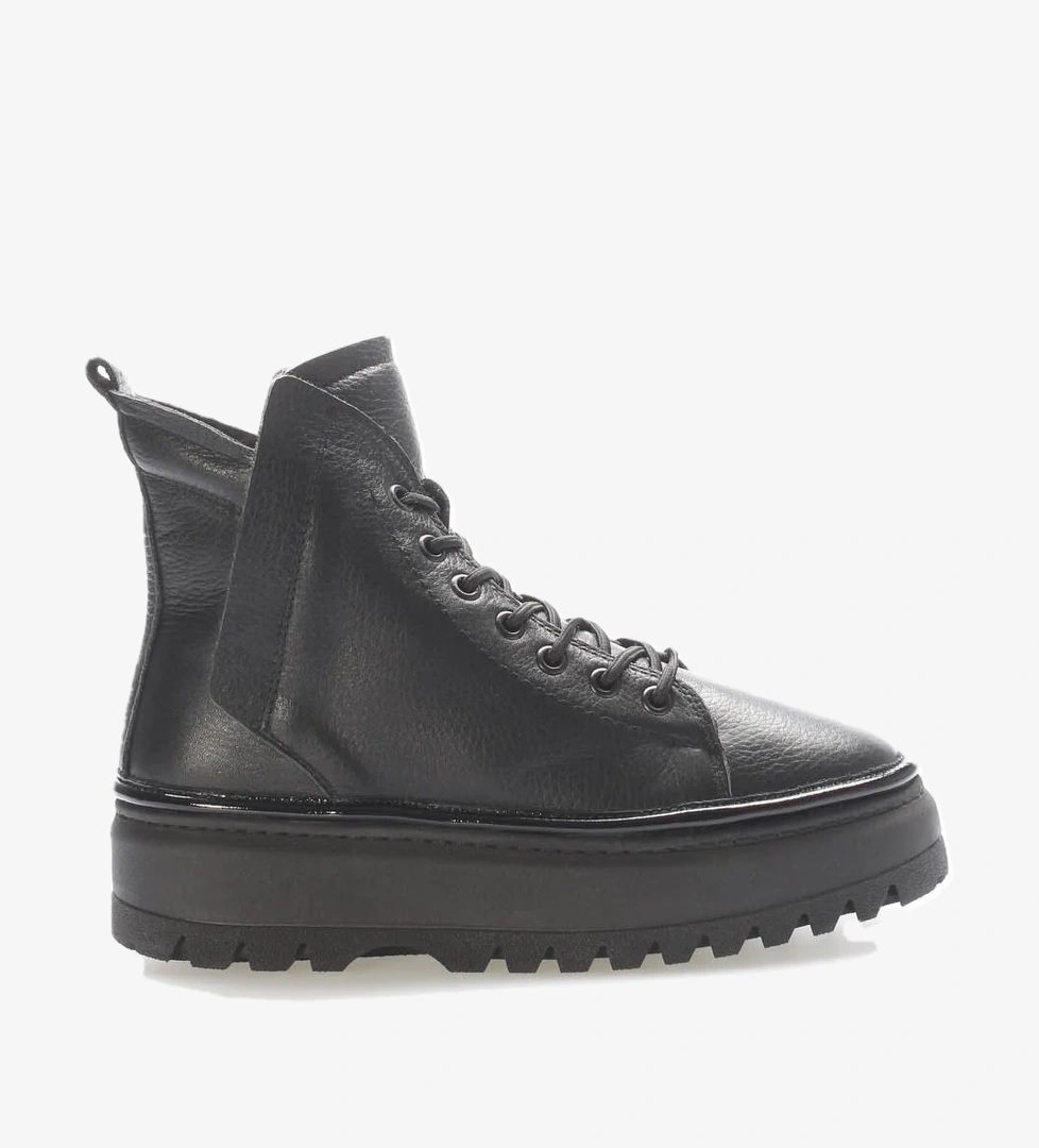 Fast Step Hakiki Deri Kürklü Kadın Kalın Taban Bot 409KZA3121 model görseli