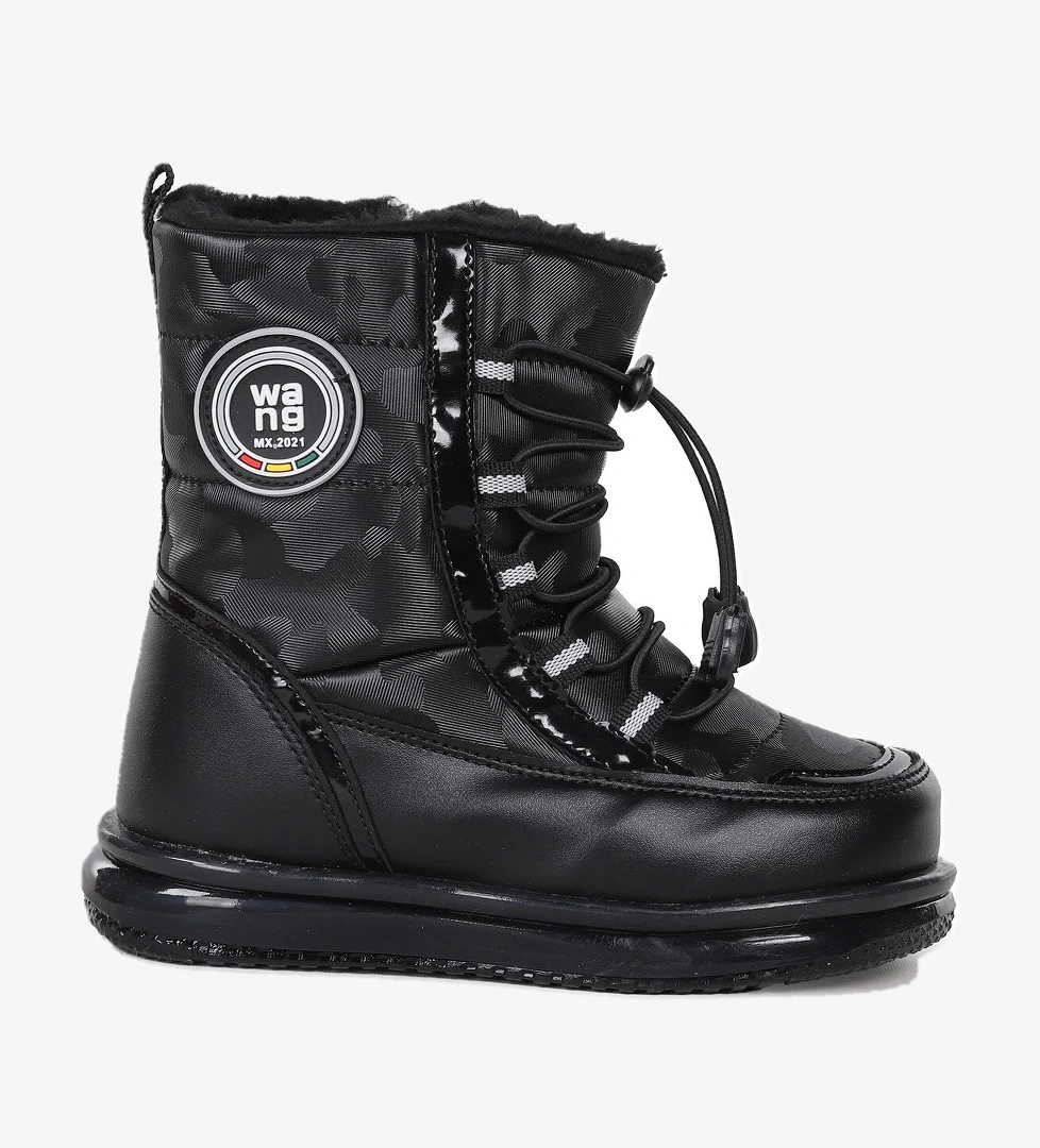 Cern Fermuarlı Kız Çocuk Bot Ayakkabı Siyah