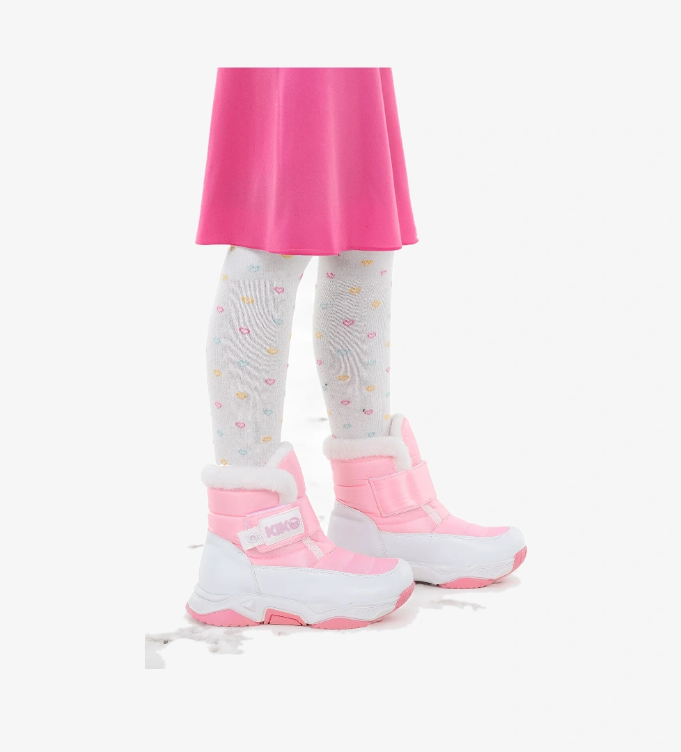 Magic Cırtlı Kız Çocuk Kar Botu Pembe - Beyaz