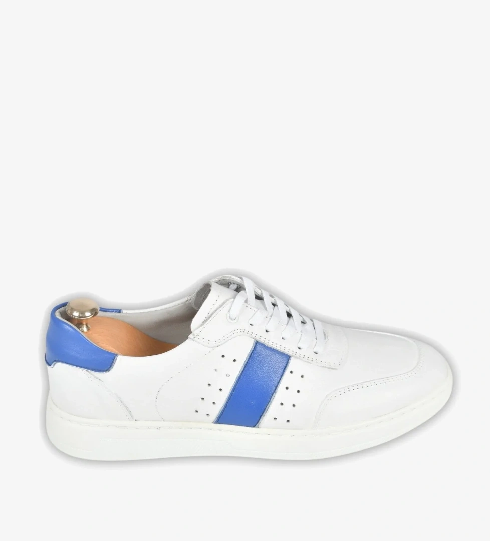 Deep Sea Deepsea Erkek Beyaz Kahve Bağcıklı Ortopedik Poli Taban Orjinal Deri Spor Sneaker Ayakkabı 2509956 model görseli