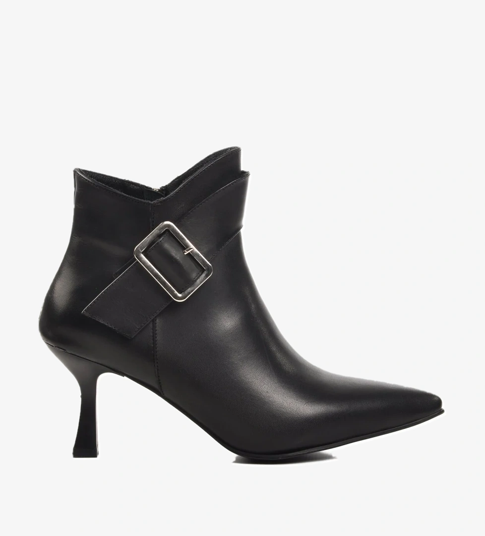 Ayakmod DS-90 Siyah İçi Polarlı Hakiki Deri Kadın Topuklu Bot model görseli