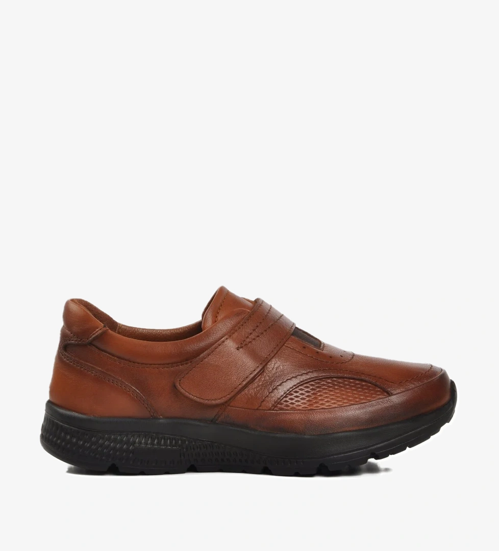 Ayakmod 039 Siyah Taba Hakiki Deri Kadın Günlük Ayakkabı model görseli