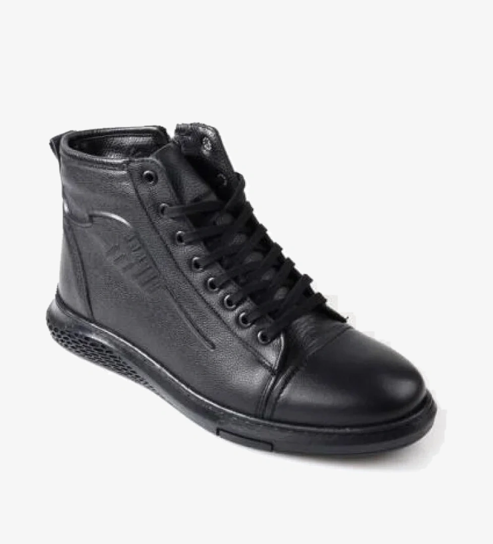 Bzky 2027 Erkek Kauçuk Taban Kürklü Hakiki Deri Bot - Görsel 1