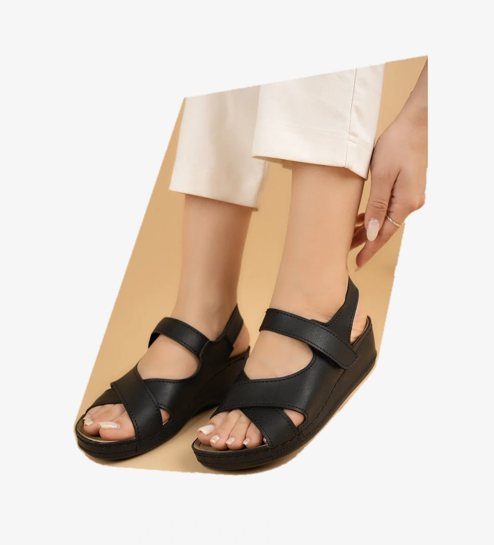 Ressa Anatomik Ortopedik Tek Bantlı Günlük Kadın Sandalet - Görsel 1