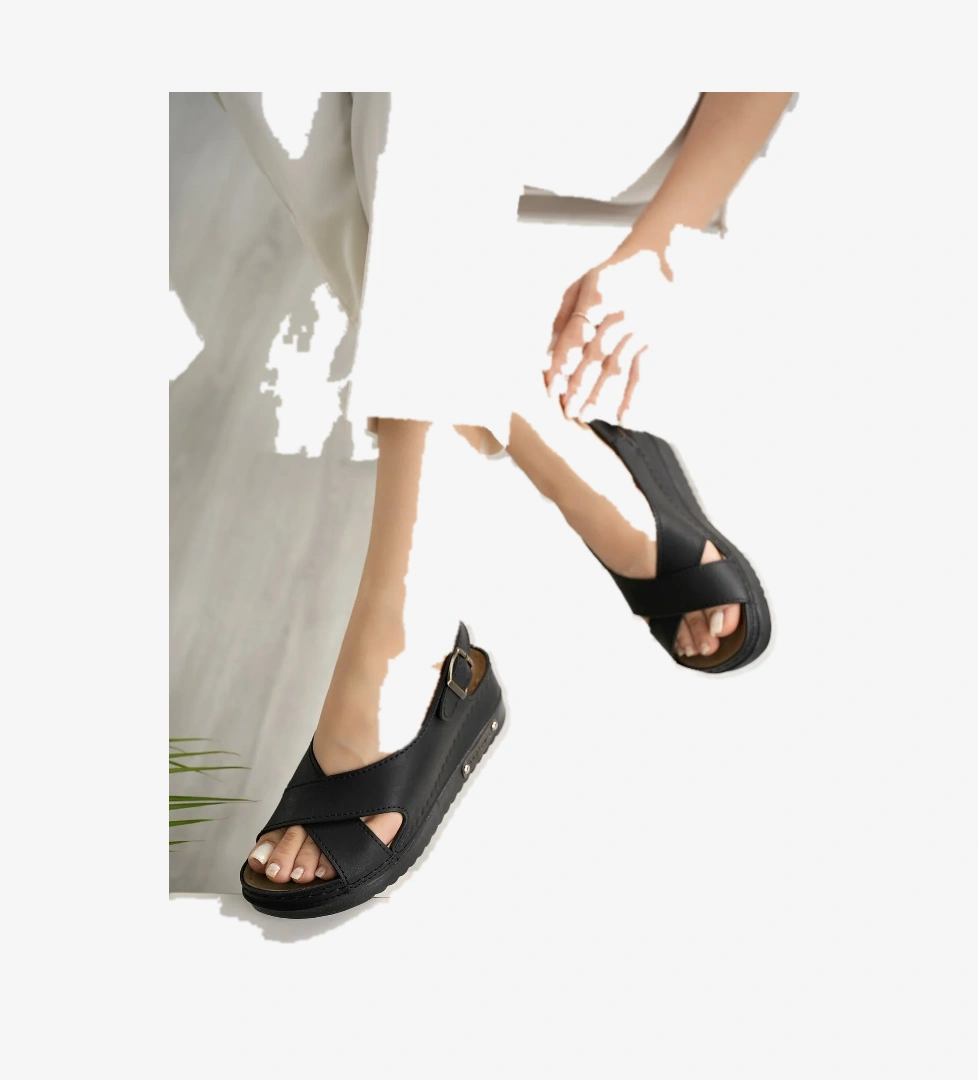 Lora Anatomik Ortopedik Comfort Rahat Taban Kadın Sandalet Terlik