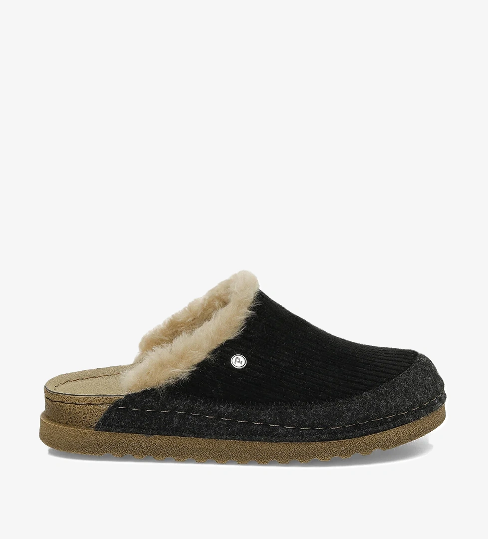 Polaris 607068.Z4PR Siyah Kadın Sabo Terlik - Görsel 1