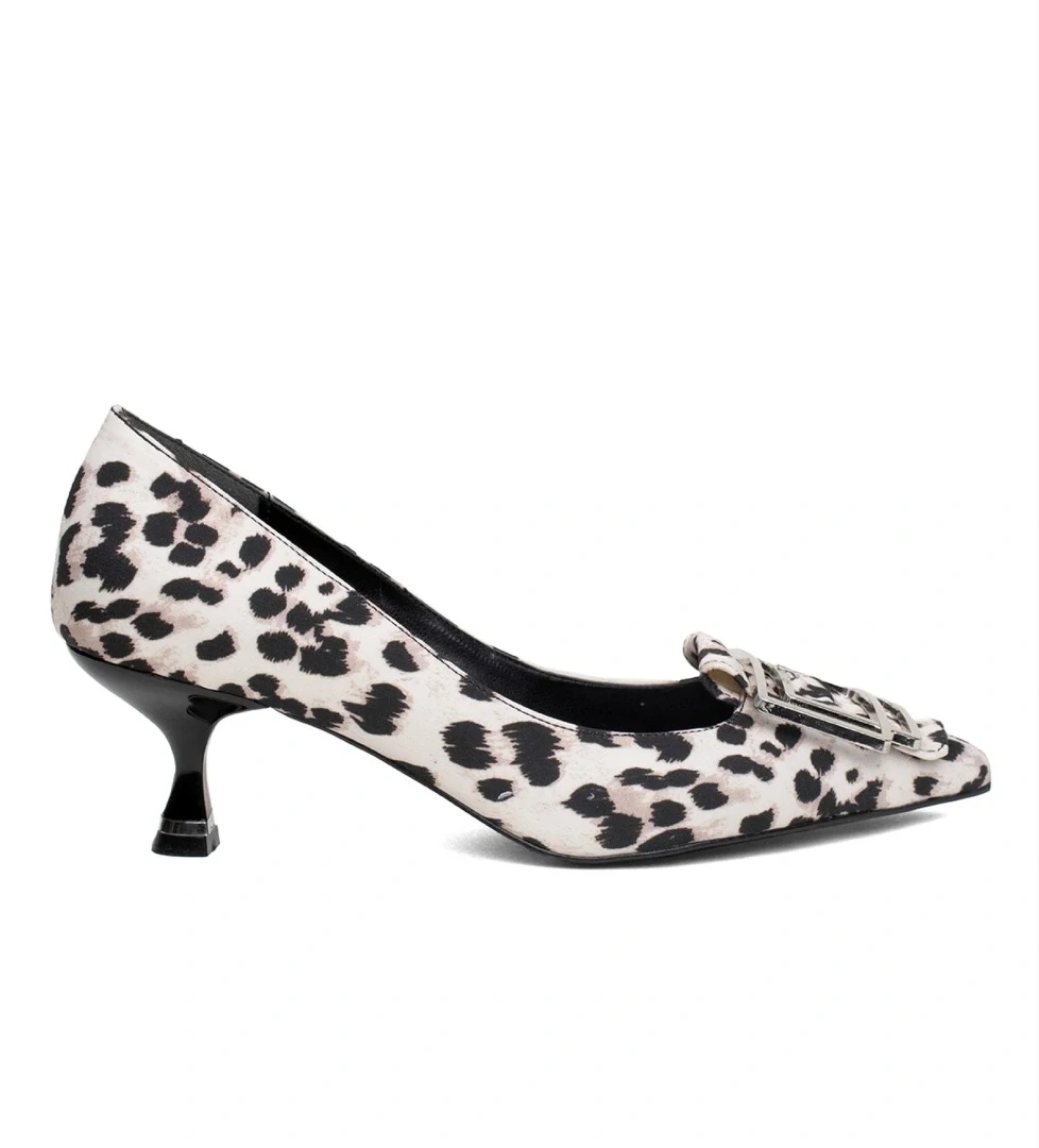 PM492 K108 Kadın Klasik Topuklu Ayakkabı Bej