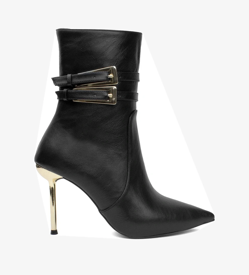 Miss Park Moda PM170 K3020 Kadın Klasik Topuklu Bot Siyah model görseli