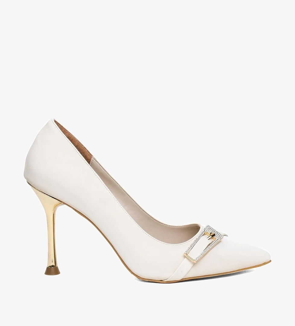 Miss Park Moda Pm450 K409-2 Kadın Abiye Ayakkabı Ten Siyah model görseli