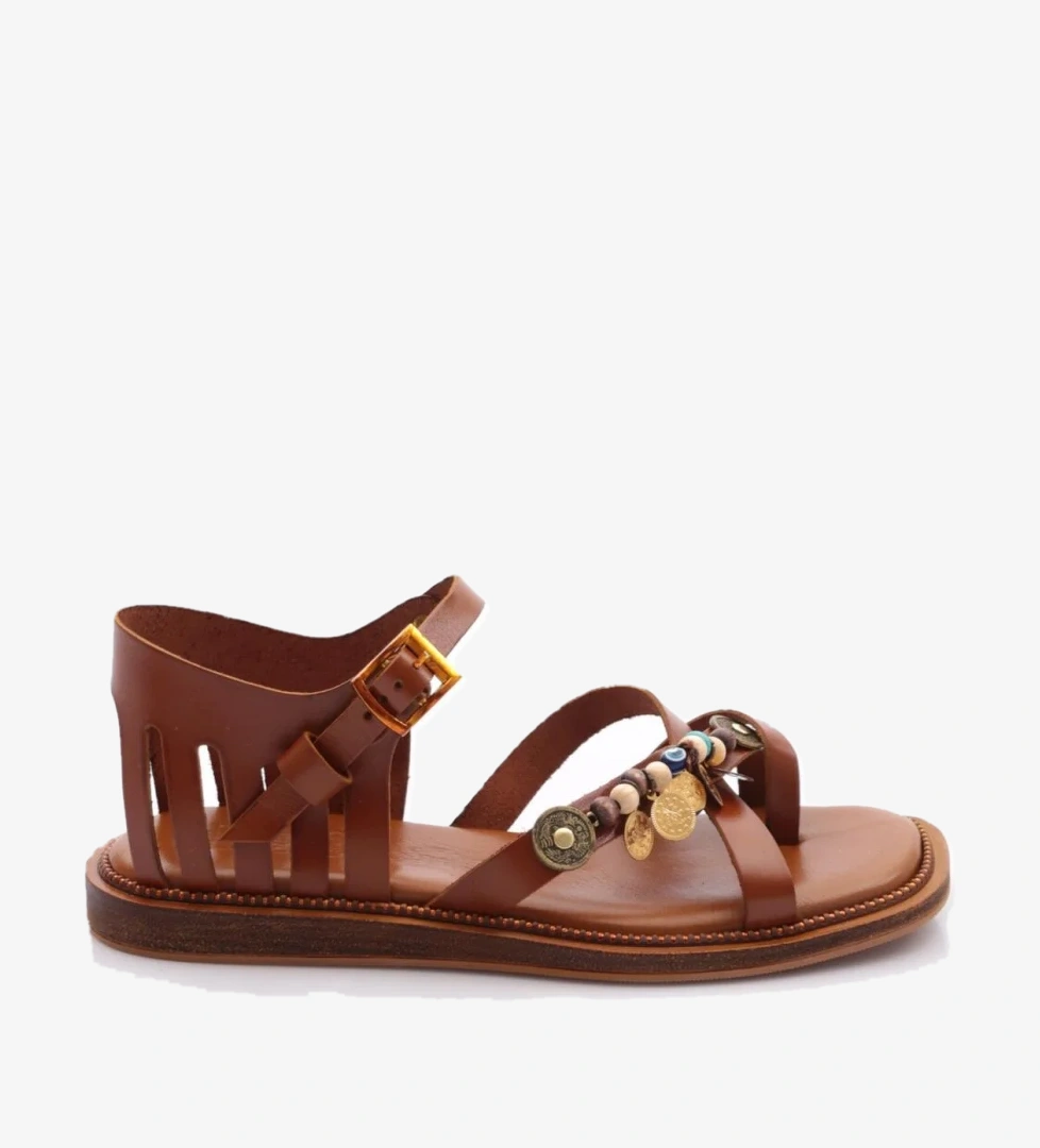 307 Kadin Arkasi Kapali Yildiz Süslemeli Sandalet - Görsel 1