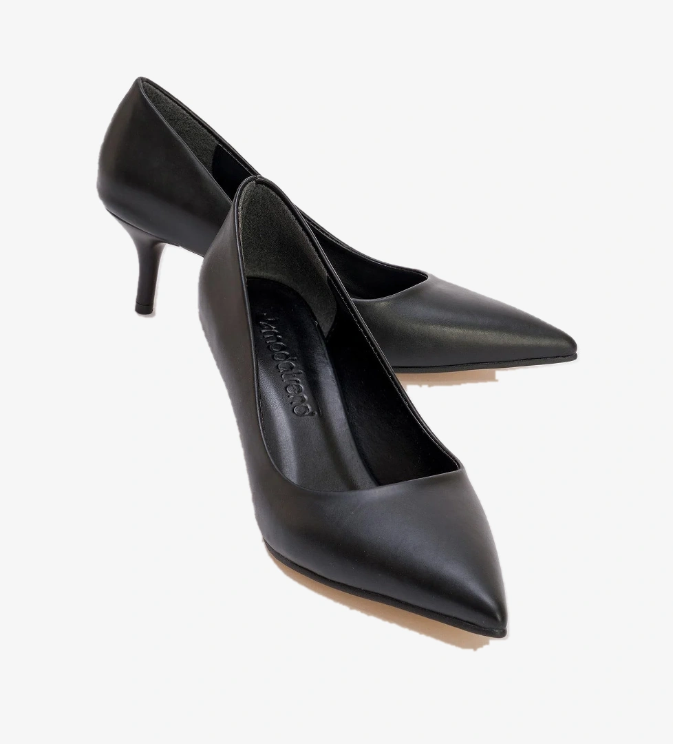 Kadın Sivri Burunlu Stiletto SİYAH CİLT