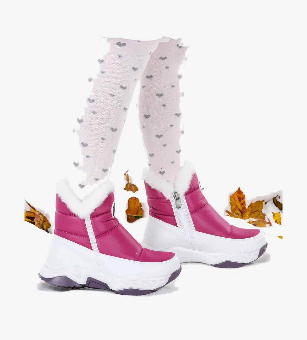 Pamela Fermuarlı Kız Çocuk Kar Botu Mor