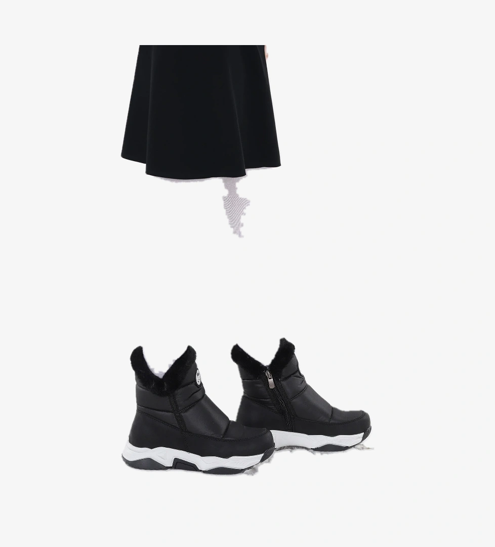 Pamela Fermuarlı Kız Çocuk Kar Botu Siyah - Görsel 1