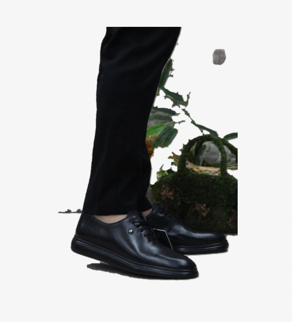 14206 Siyah Orijinal Ürün Hafif Taban Hakiki Deri Erkek Ayakkabı - Görsel 1