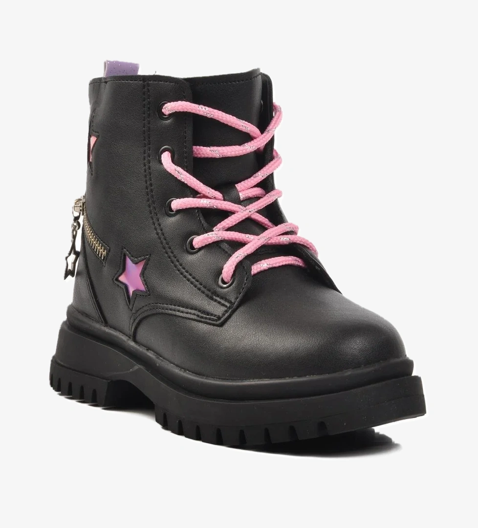 Pepino 1525-F Siyah-Pembe Kız Çocuk Bot model görseli