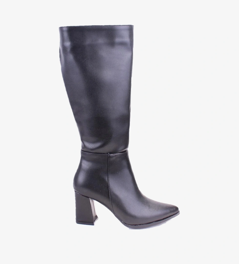 Dagoster DZA07-117918001 Siyah Klasik Kalın Topuklu Kadın Çizme model görseli