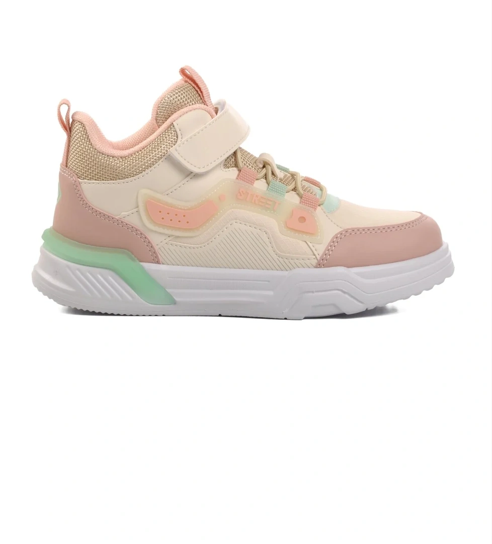 1726-F Krem-Pudra Çocuk Spor Ayakkabı