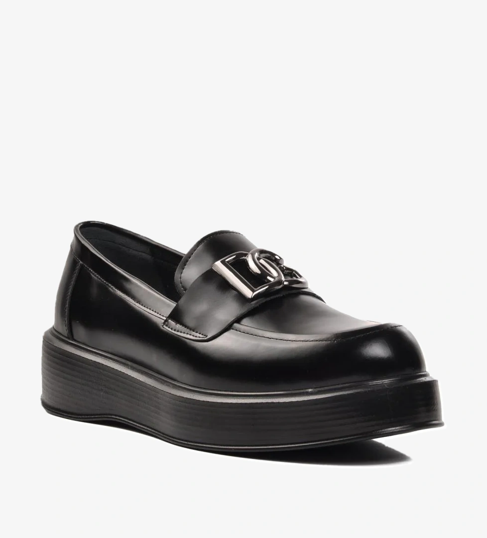 Premium 2127 Siyah Geniş Kalıp Hakiki Deri Erkek Klasik Ayakkabı