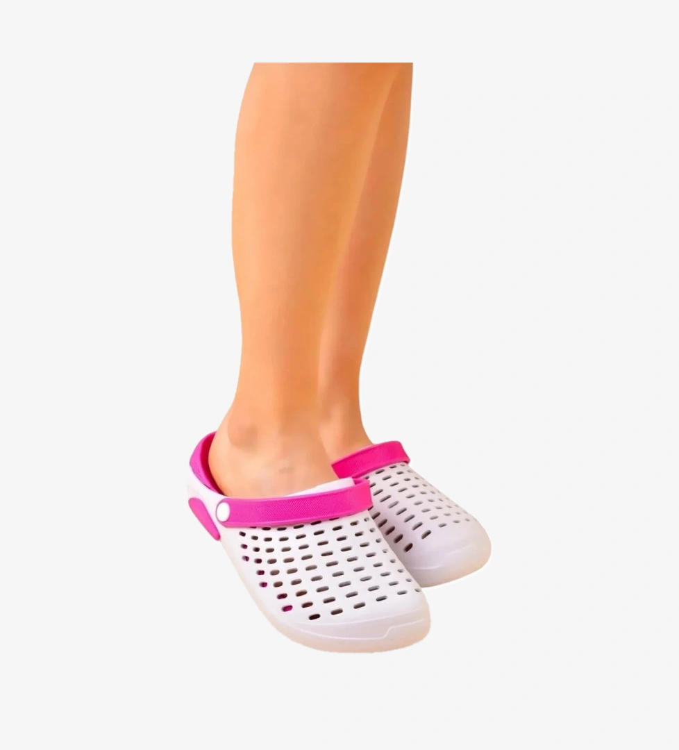 Unisex Comfort Eva Taban Terlik BEYAZ - PEMBE