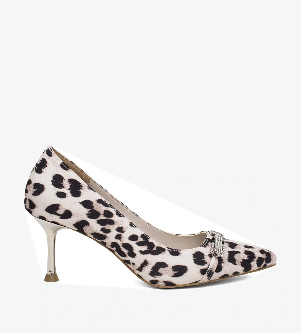 PM450 K306 Kadın Klasik Topuklu Ayakkabı Bej