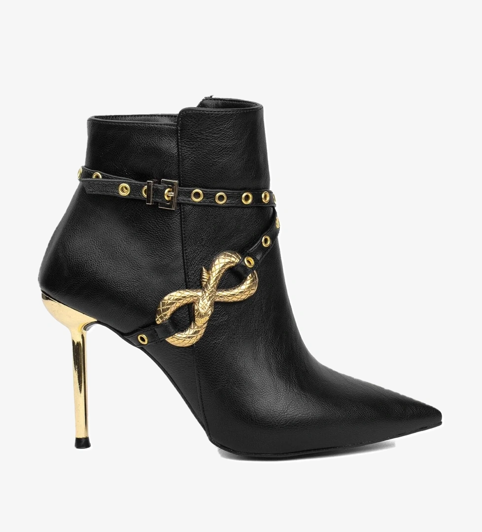 Miss Park Moda PM170 K3030 Kadın Klasik Topuklu Bot Siyah model görseli