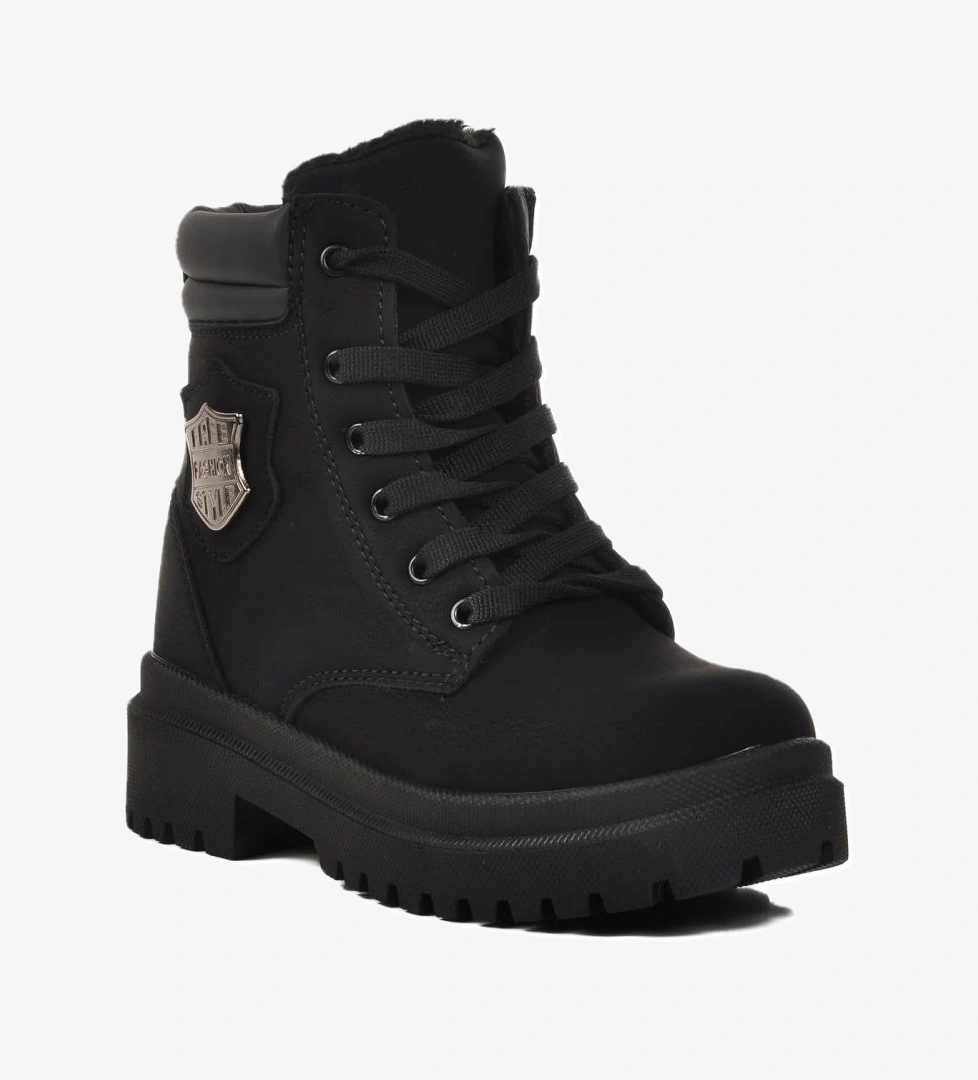 Parpat 25K-F Siyah Zümrüt İçi Kürklü Çocuk Bot - Görsel 1