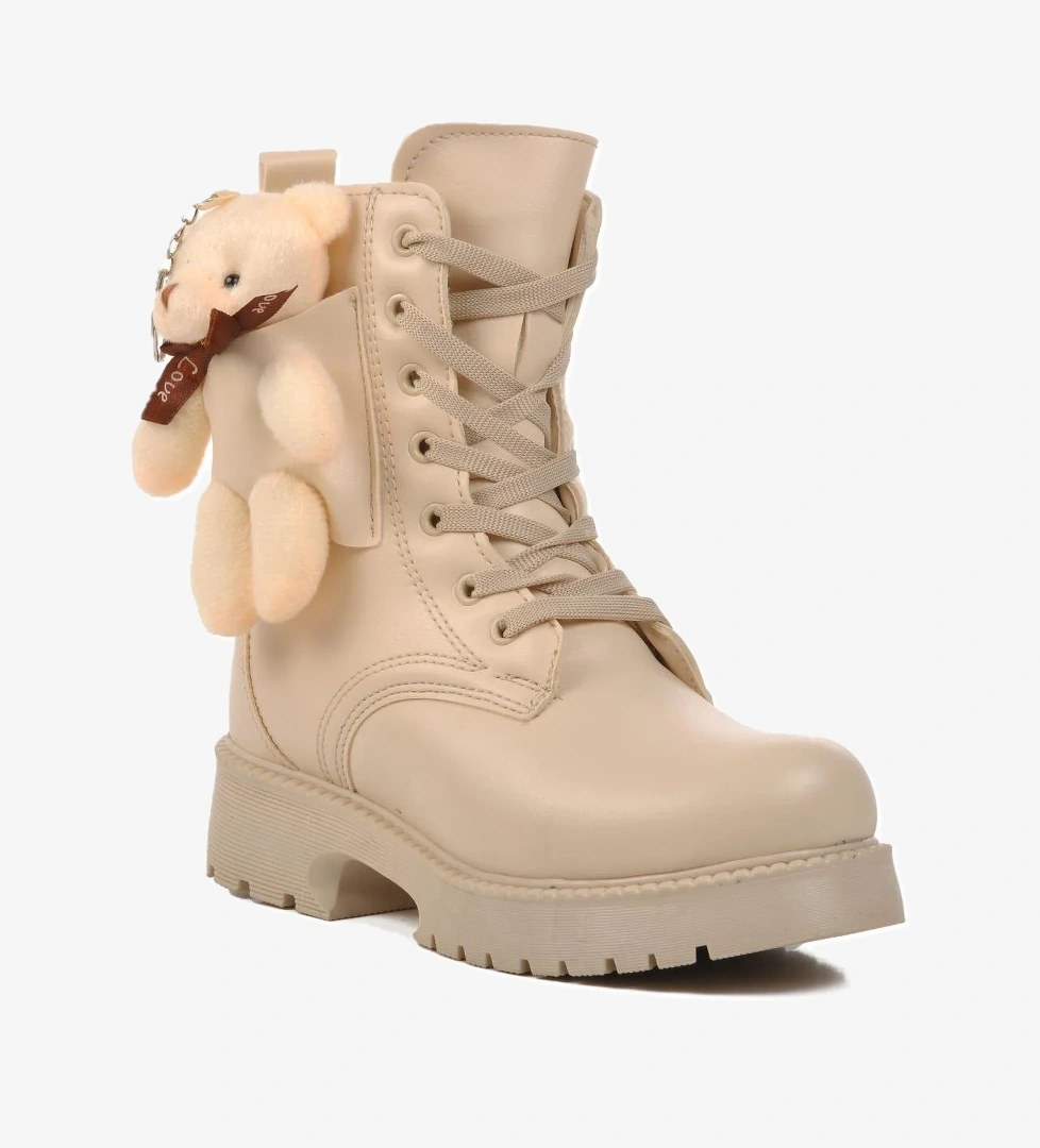 Pegasi-F Bej İçi Kürklü Çocuk Bot - Görsel 1