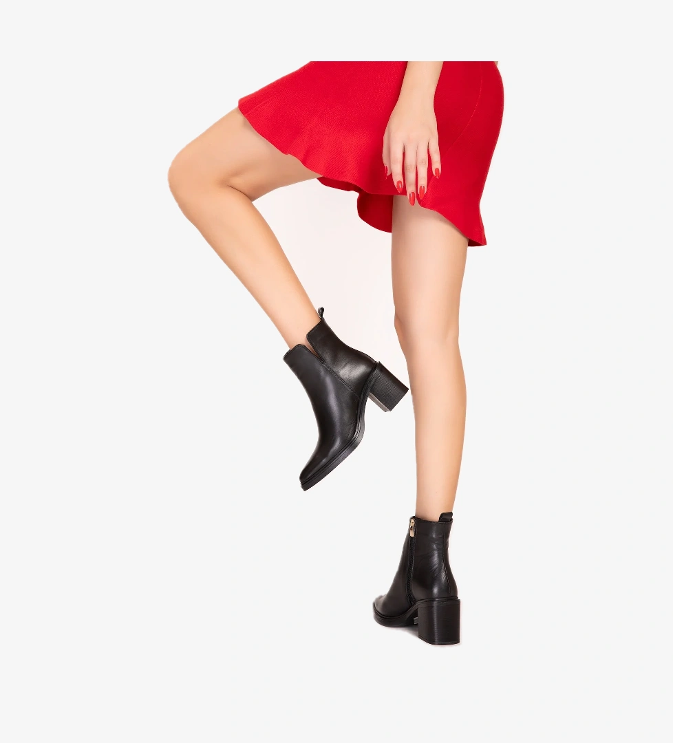Gondol Kadın Hakiki Deri Kalın Topuklu Bot mnz.24483 - Görsel 1