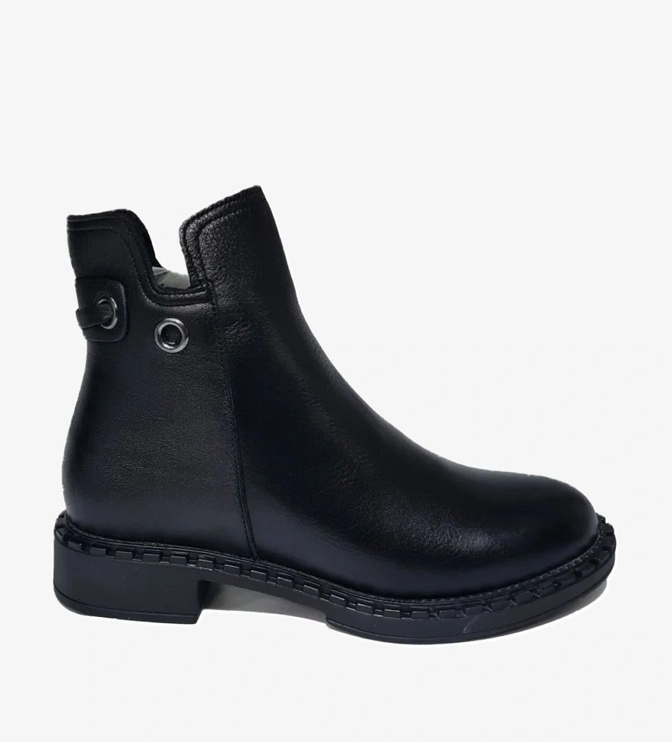 Bağcıksız Fermuarlı Hakiki Deri Rahat Günlük Kadın Bot 8494 - Görsel 1