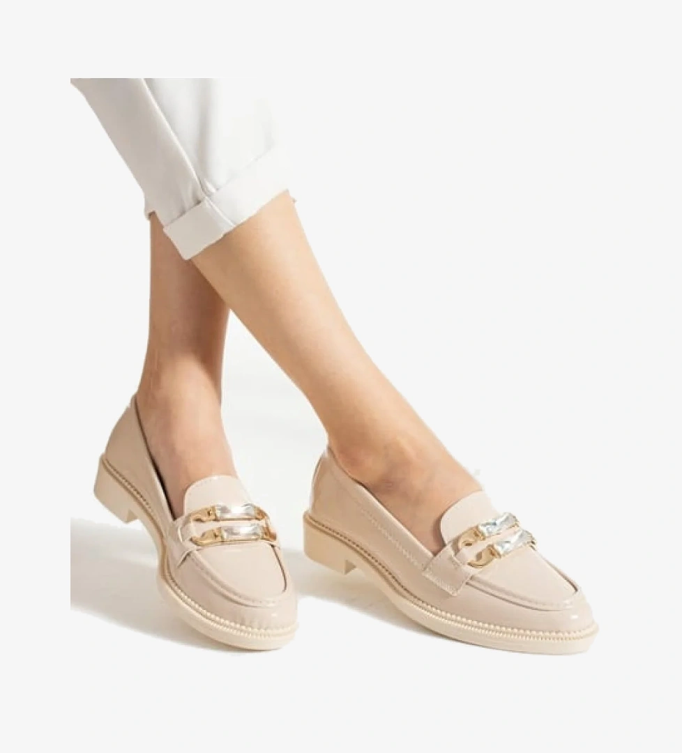 Taş Toka Detaylı Loafer Kadın Babet Ayakkabı - Görsel 1