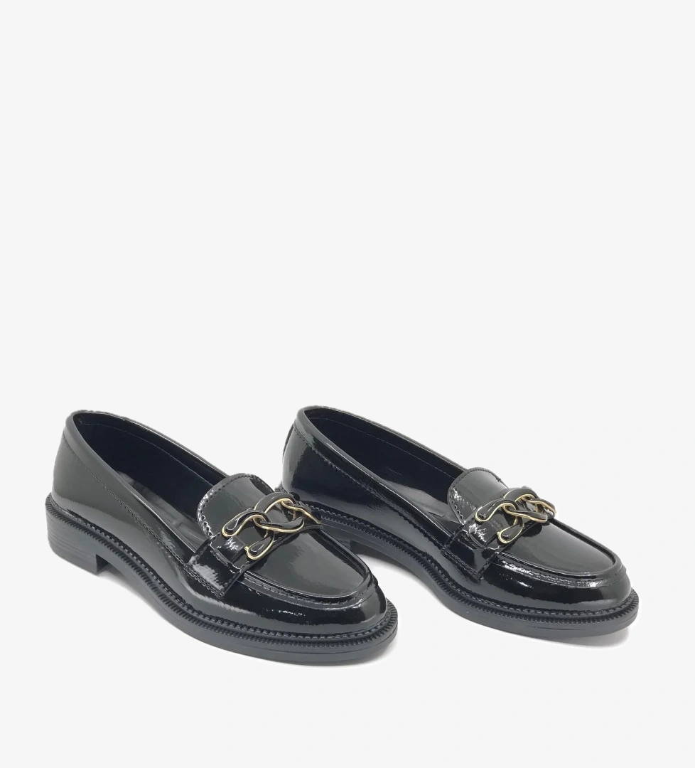 Feles Zincir Toka Detaylı Kadın Babet Ayakkabı model görseli