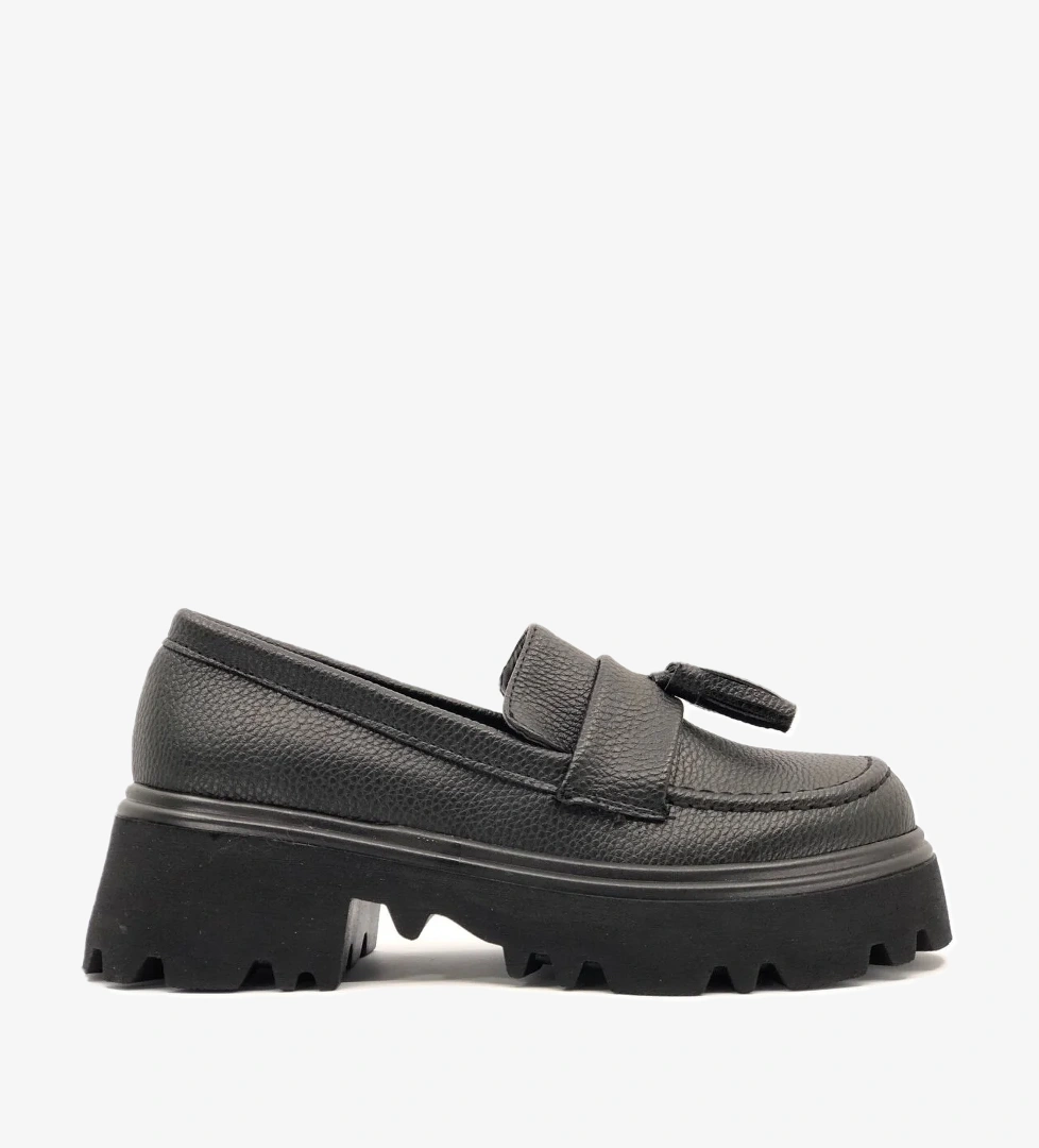 Corcik Püsküllü Oxford Günlük Loafer Kadın Ayakkabı