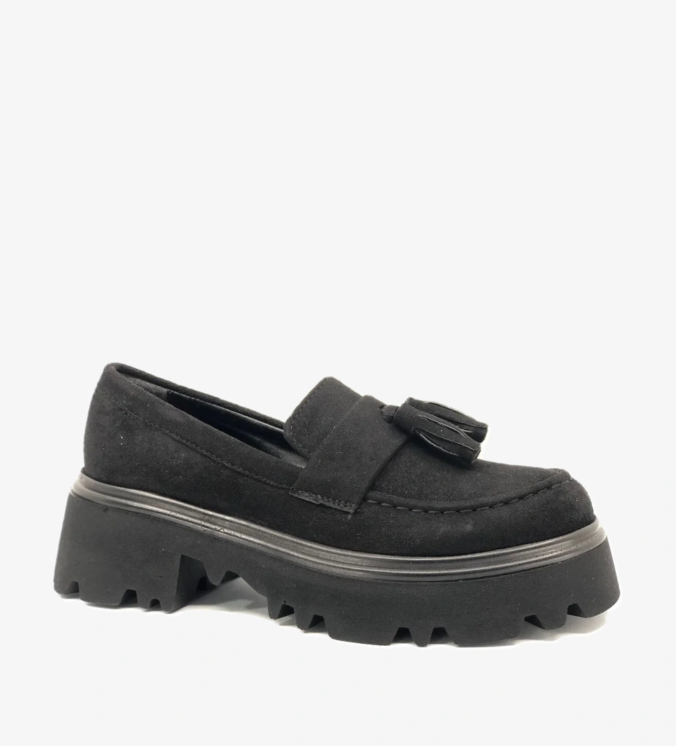 Corcik Püsküllü Oxford Günlük Loafer Kadın Ayakkabı - Görsel 1