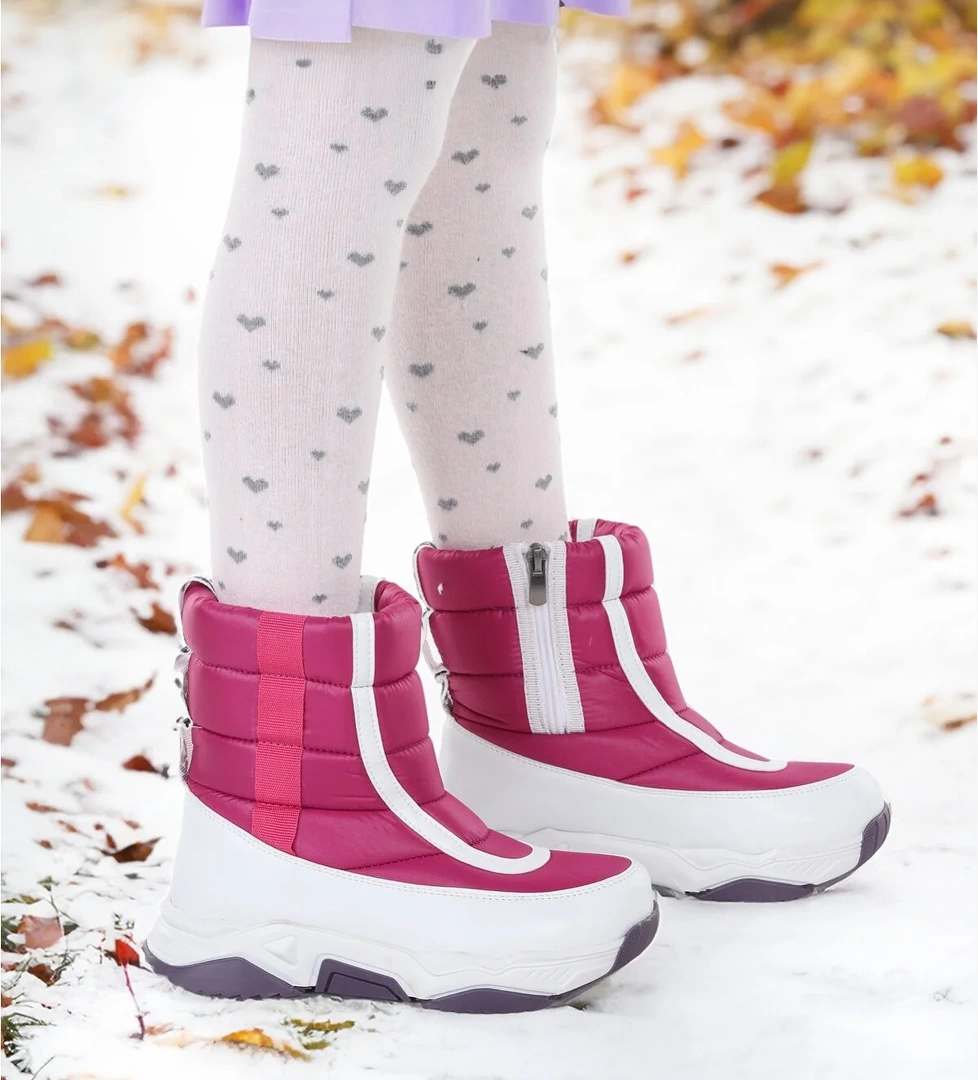 Pablo Fermuarlı Kız Çocuk Kar Botu Pembe
