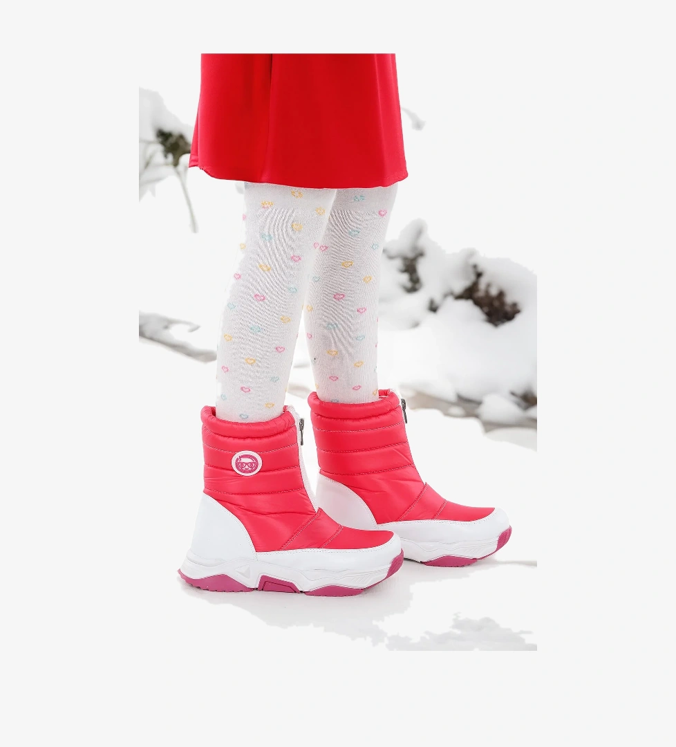 Sumo Fermuarlı Kız Çocuk Kar Botu Fuşya - Pembe