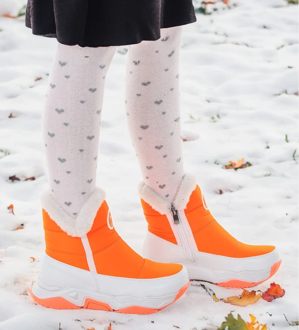 Pamela Fermuarlı Kız Çocuk Kar Botu Turuncu