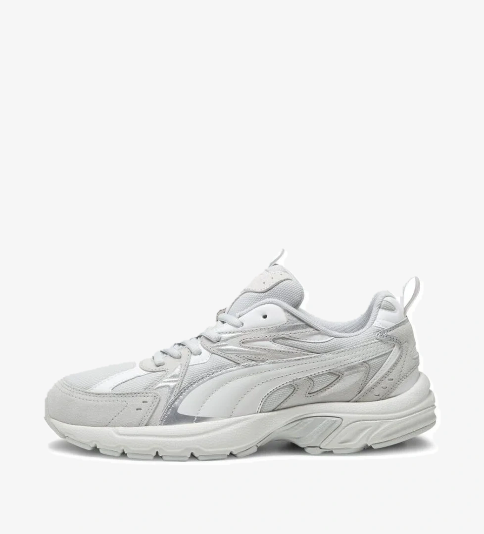 Milenio Tech Suede Kadın Gri Koşu Ayakkabısı (393489-02)