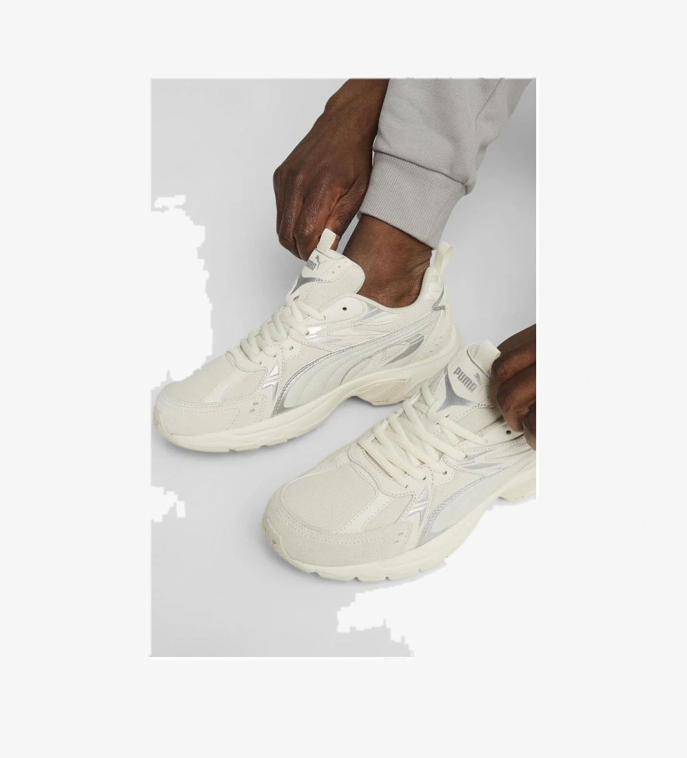 Milenio Tech Suede Kadın Beyaz Spor Ayakkabı (393489-03)