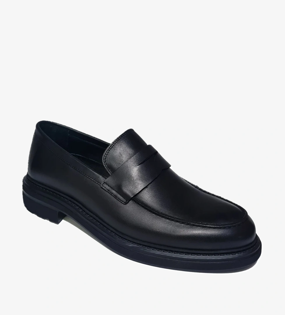 Komcero Bağsız Fiyonk Bant Model Hakiki Deri Kalın Taban Erkek Loafer Ayakkabı K2518-2722