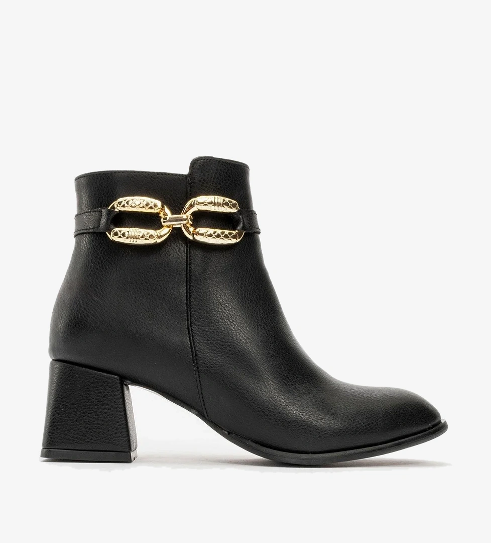 Kaydırmaz Tokalı Kadın Bot SİYAH CİLT