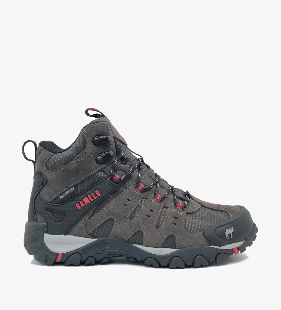 Fight Long Watherproof Su geçirmez Kauçuk Taban Outdoor Deri Erkek Bot