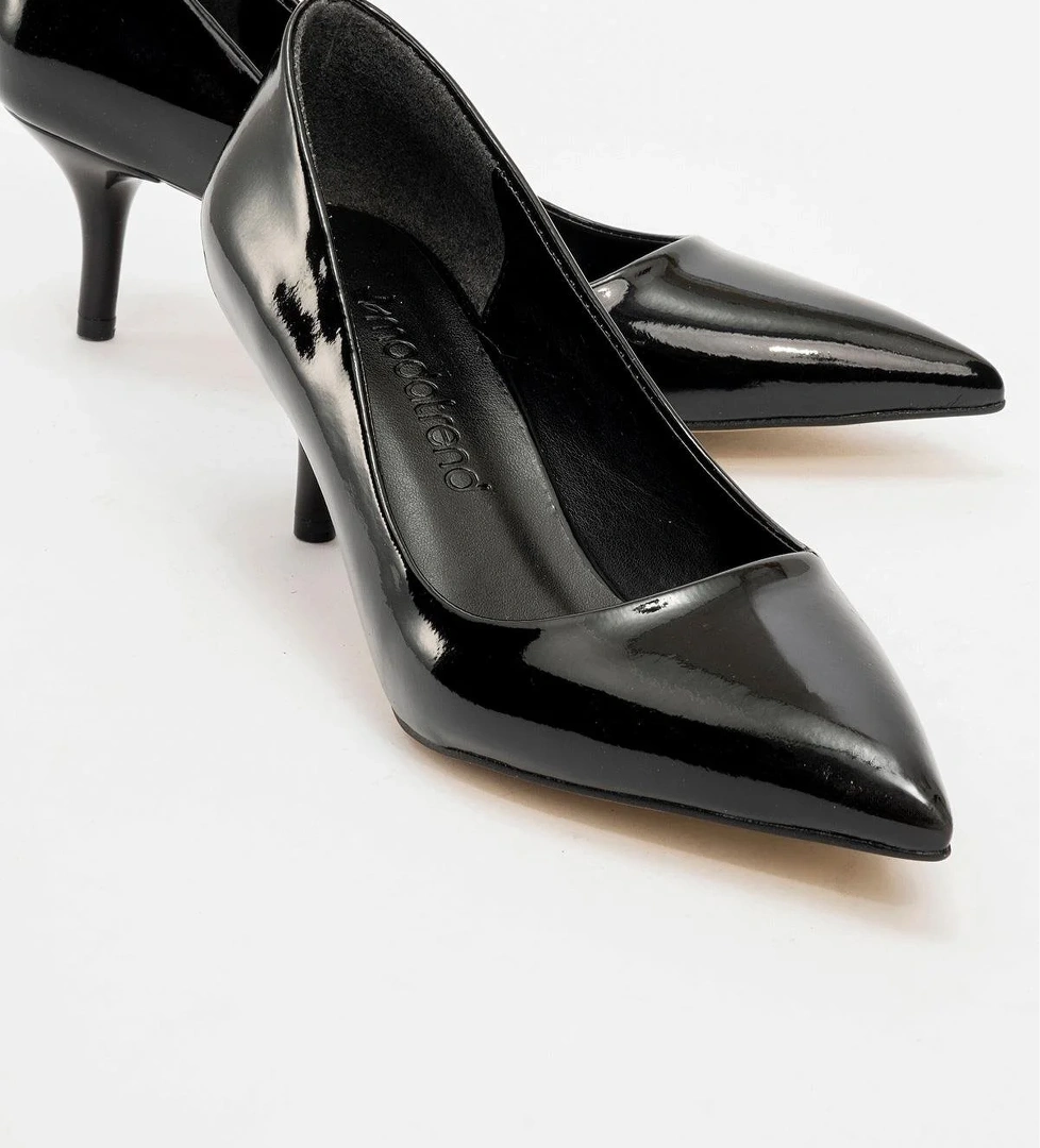 Kadın Sivri Burunlu Stiletto SİYAH RUGAN