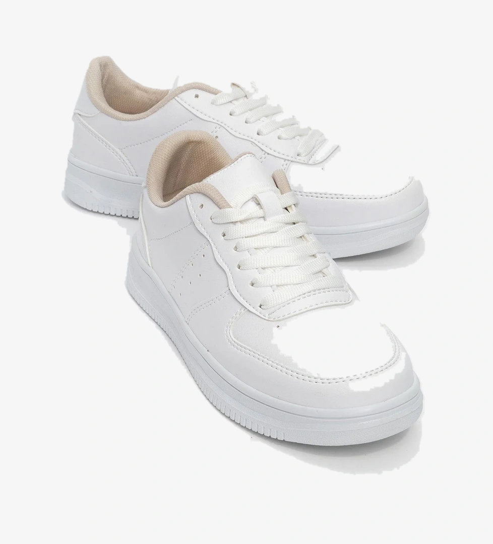 Bağlcıklı Erkek Spor Ayakkabı BEYAZ BEYAZ