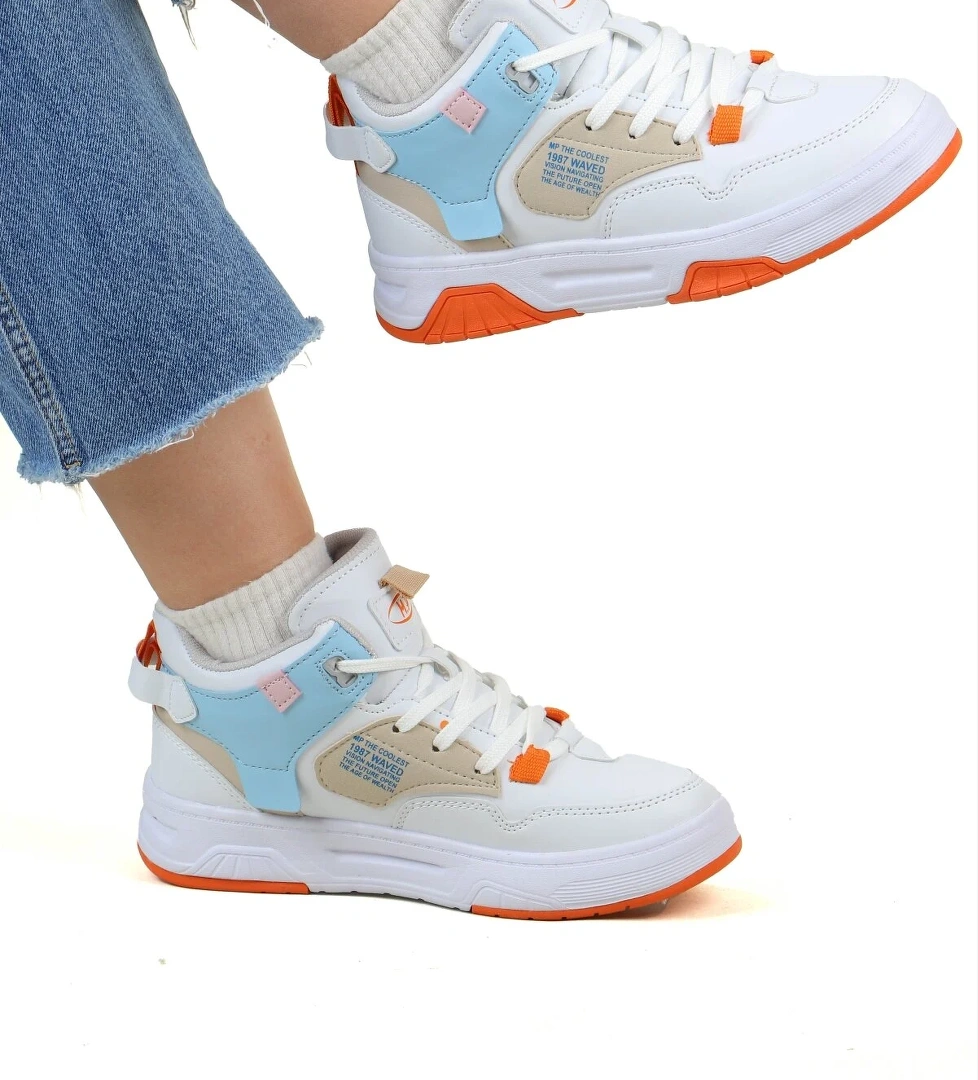 . Waved Bilekli Cilt Unisex Spor Ayakkabı - Görsel 1