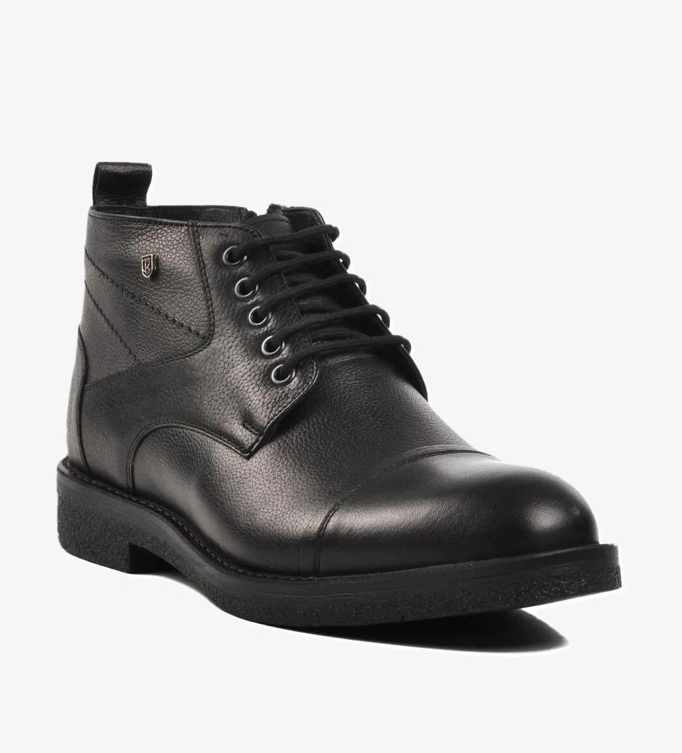 Ayakmod 07089 Taba Siyah Hakiki Deri Erkek Bot model görseli