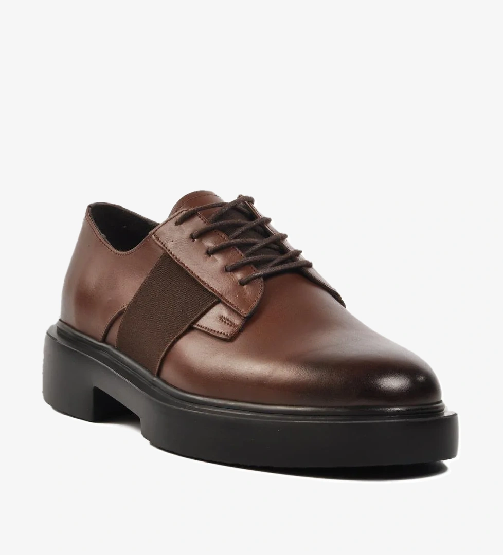 Premium 1240 Kahve Hakiki Deri Erkek Klasik Ayakkabı - Görsel 1