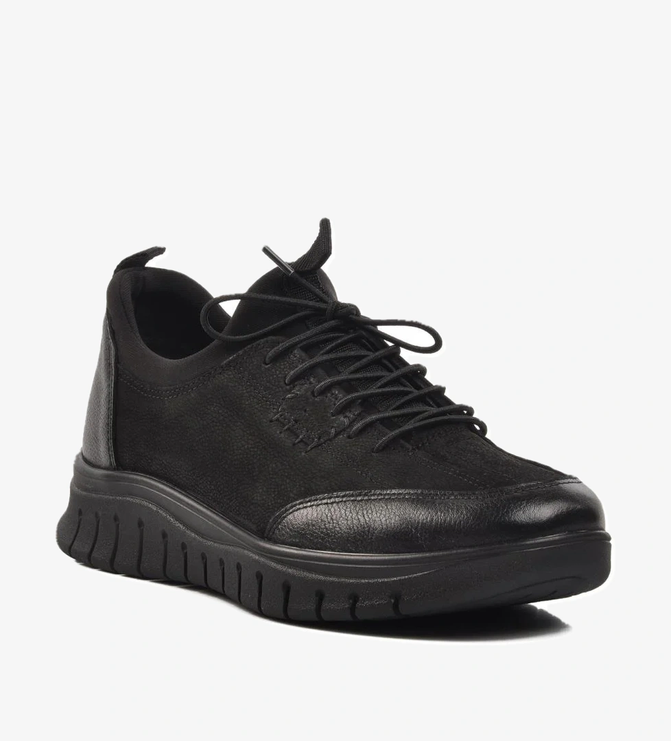 Venüs 2216670k Siyah Vizon Nubuk Hakiki Deri Kadın Günlük Ayakkabı model görseli